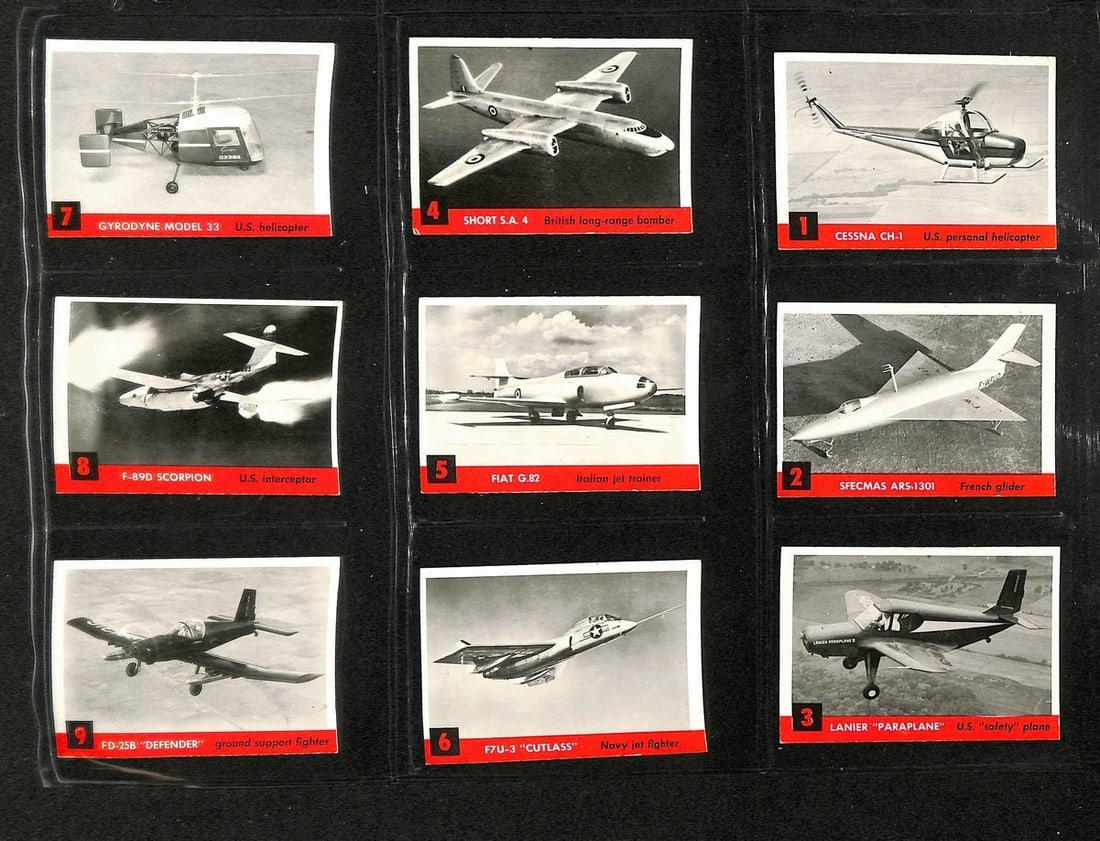 1956 Topps Jets Complete Card Set 240 with 2 Albums (1 of 11)