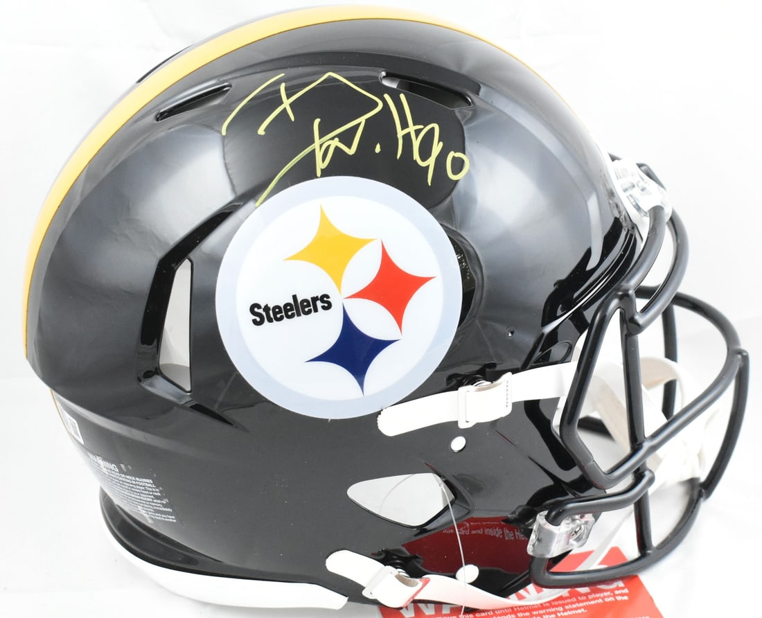 Pittsburgh Steelers T.J. Watt signed full size Speed helmet Beckett hologram (1 of 5)