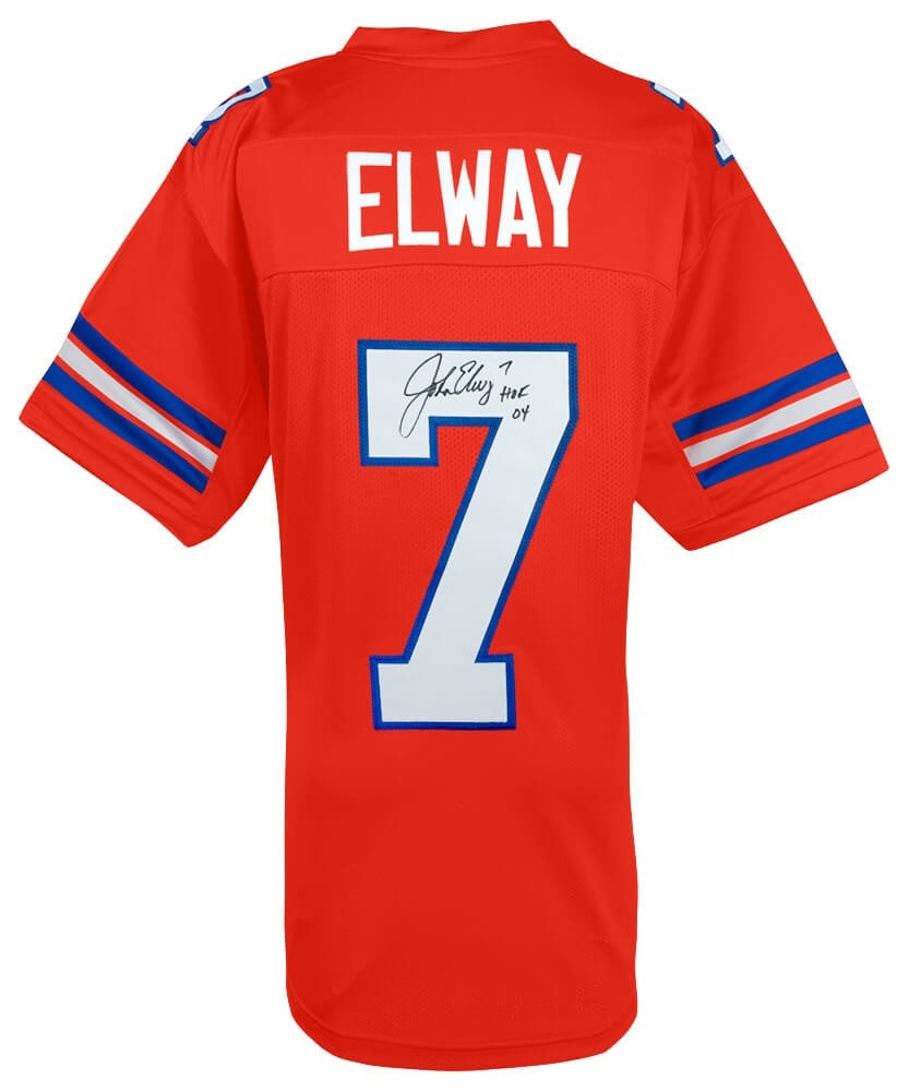 Autographed John Elway Orange Crush Custom Jersey with HOF 04 Inscription and COA (1 of 2)