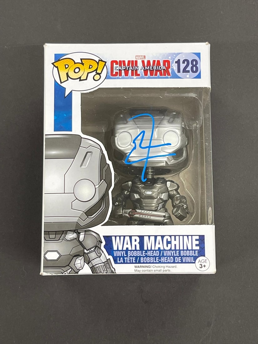 PSA DNA Encapsulated Don Cheadle War Machine Signed Funko Pop: PSA DNA Encapsulated Don Cheadle War Machine Signed Funko Pop This is an original Funko Pop collectible signed by Don Cheadle, known for voicing War Machine. The autograph has been authenticated and e