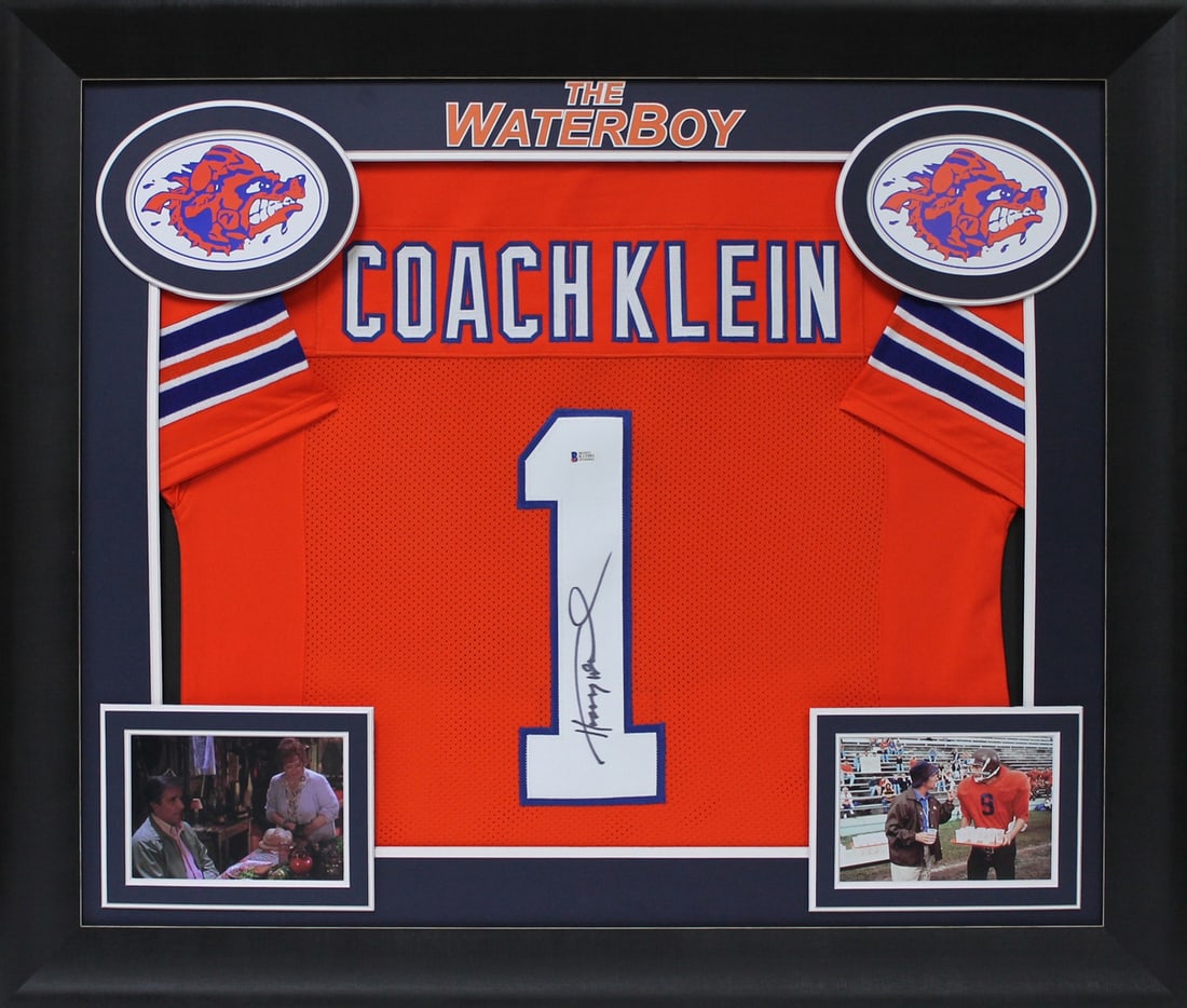 Henry Winkler Signed The Waterboy Coach Klein Jersey Framed BAS Authenticated: Henry Winkler Signed The Waterboy Coach Klein Jersey Framed BAS Authenticated This autographed orange Coach Klein framed jersey features the signature of Henry Winkler from the iconic film The Waterbo