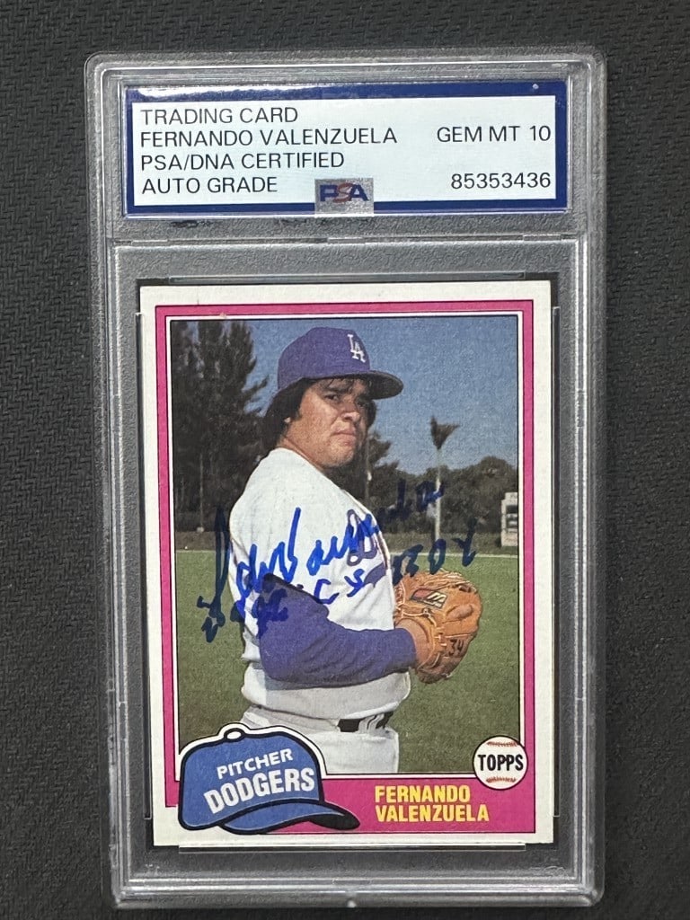 1981 Topps Traded Fernando Valenzuela PSA 10 Rookie Card MLB: 1981 Topps Traded Fernando Valenzuela PSA 10 Rookie Card MLB This is a 1981 Topps Traded Fernando Valenzuela baseball card, a must-have for collectors and fans alike. Graded by Professional Sports Aut