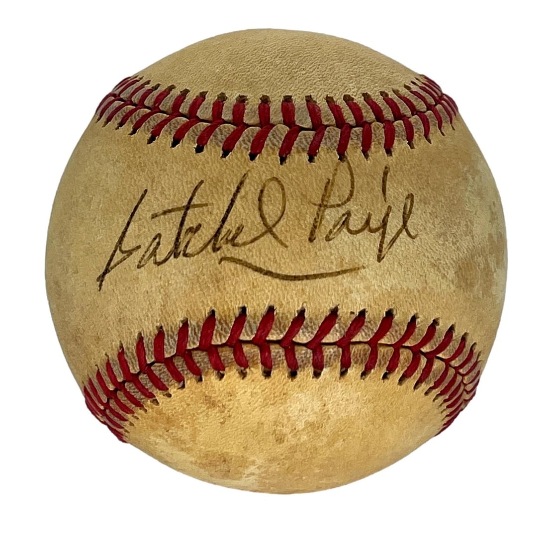 Satchel Paige Signed Official American League Baseball with JSA Letter of Authenticity: Satchel Paige Signed Official American League Baseball with JSA Letter of Authenticity This is an original Official American League (McPhail) baseball that has been single-signed by Hall of Famer Satc