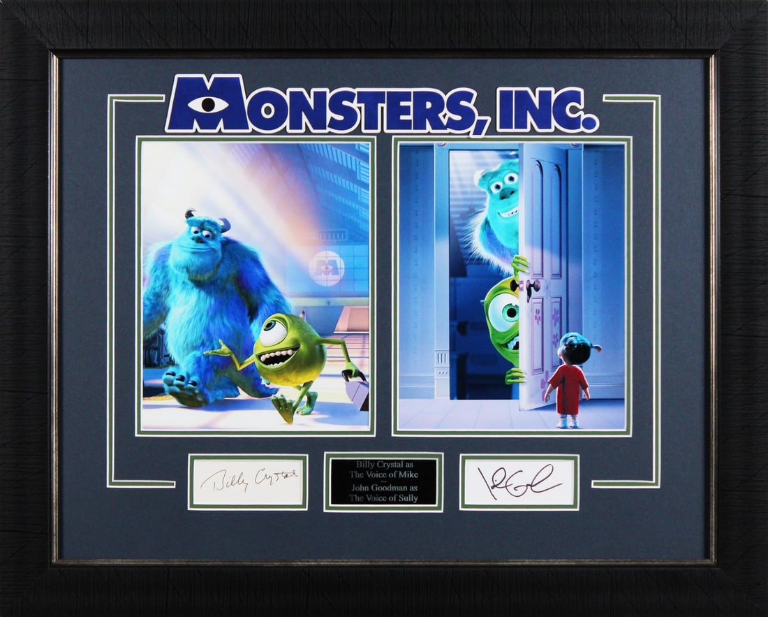 Billy Crystal John Goodman Signed Monsters Inc Framed Display BAS: Billy Crystal John Goodman Signed Monsters Inc Framed Display BAS This stunning framed display features authentic signatures from Billy Crystal and John Goodman, the beloved voices from the animated c