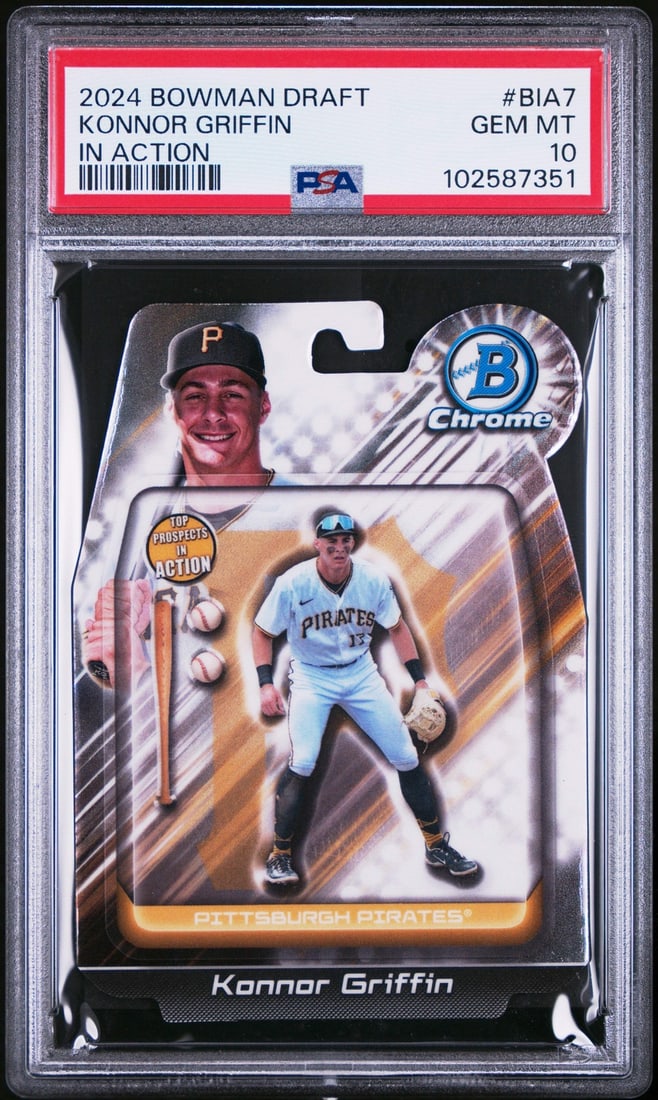 PSA 10 Konnor Griffin 2024 Bowman Draft In Action RC (1 of 2)