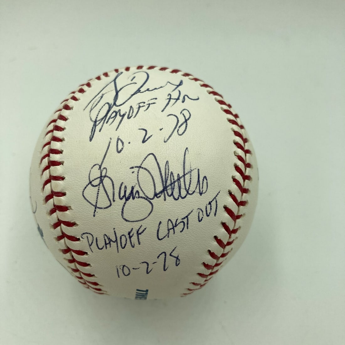 Yankees Signed Baseball Reggie Jackson Bucky Dent Aaron Boone JSA COA (1 of 9)