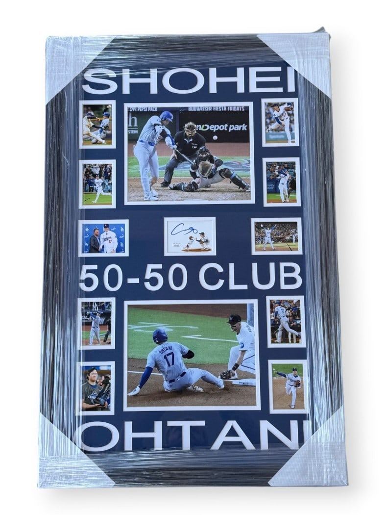 Shohei Ohtani Book Cut Autograph Framed With Global Authentics Dodgers (1 of 3)