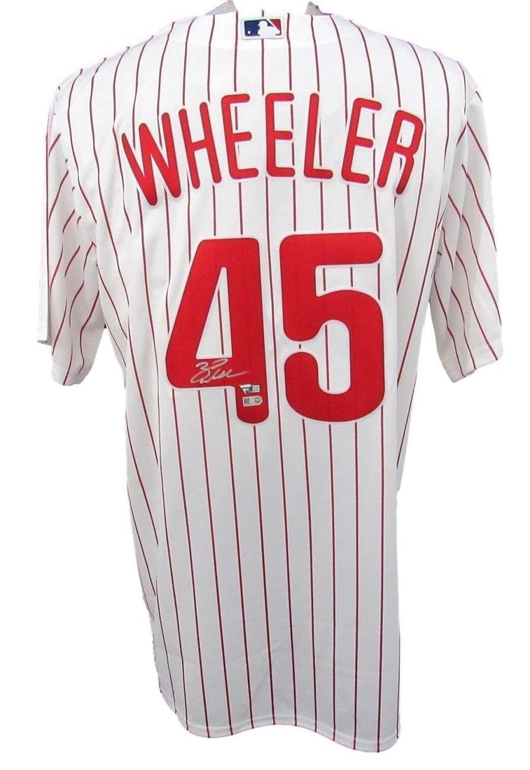 Zack Wheeler Autographed Phillies White Nike Authentic Jersey COA (1 of 7)
