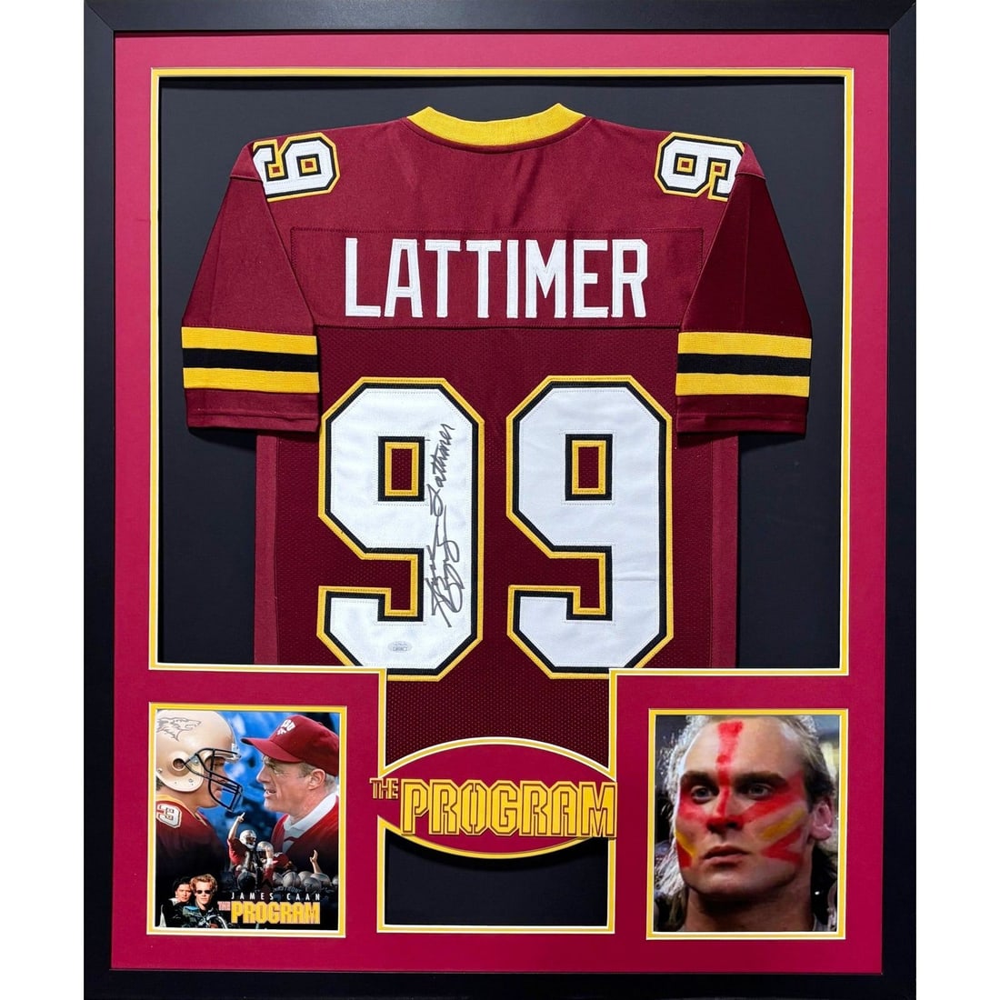 Lattimer Framed Jersey Autographed by Actor JSA Certified The Program (1 of 2)