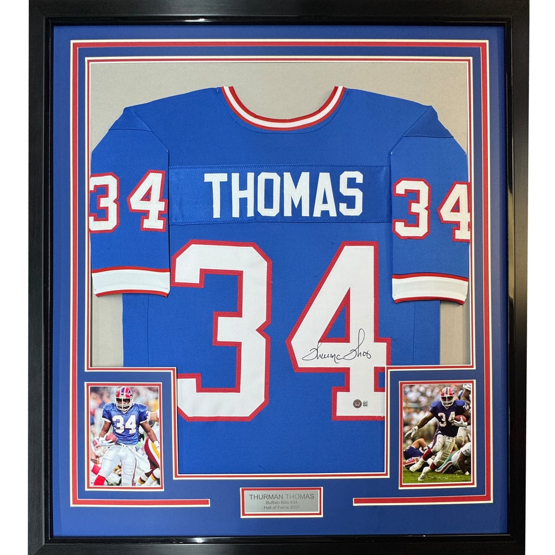 Framed Thurman Thomas Buffalo Bills Jersey 33x42 JSA COA Autographed (1 of 2)