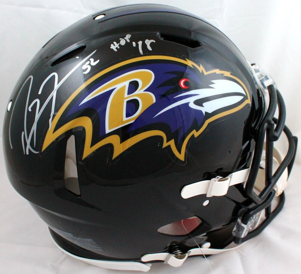 Baltimore Ravens full size speed helmet signed by Ray Lewis Beckett hologram (1 of 10)