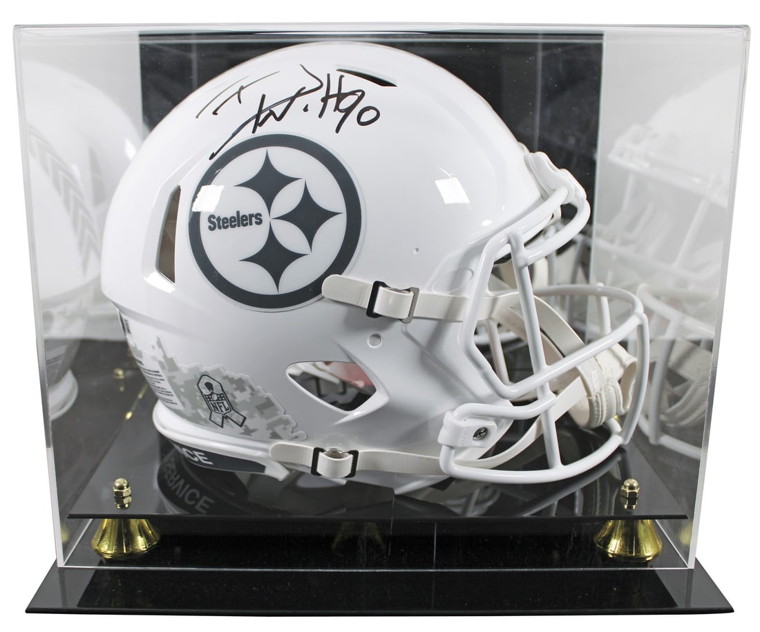 T.J. Watt Autographed 2024 Salute To Service Speed Proline Helmet With BAS Case (1 of 4)