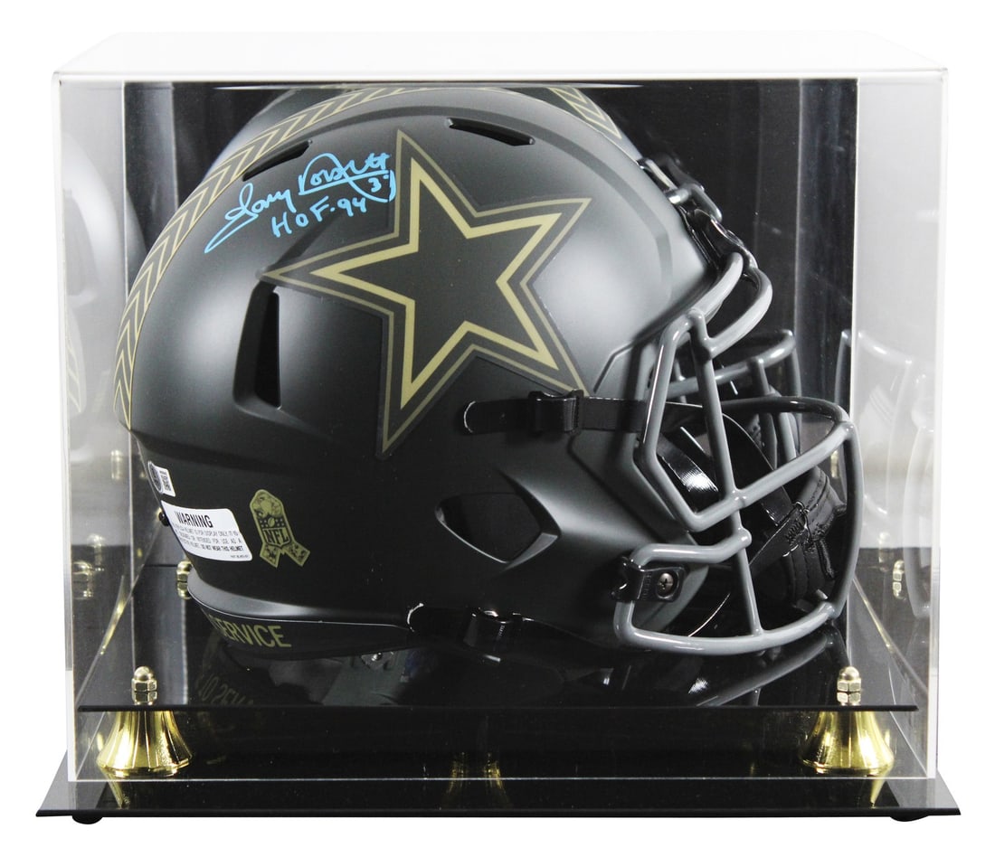 Dallas Cowboys Tony Dorsett Signed HOF 94 Full Size Helmet with Beckett Authentication: Dallas Cowboys Tony Dorsett Signed HOF 94 Full Size Helmet with Beckett Authentication This is an original, autographed full-size speed replica helmet commemorating Tony Dorsett's induction into the H