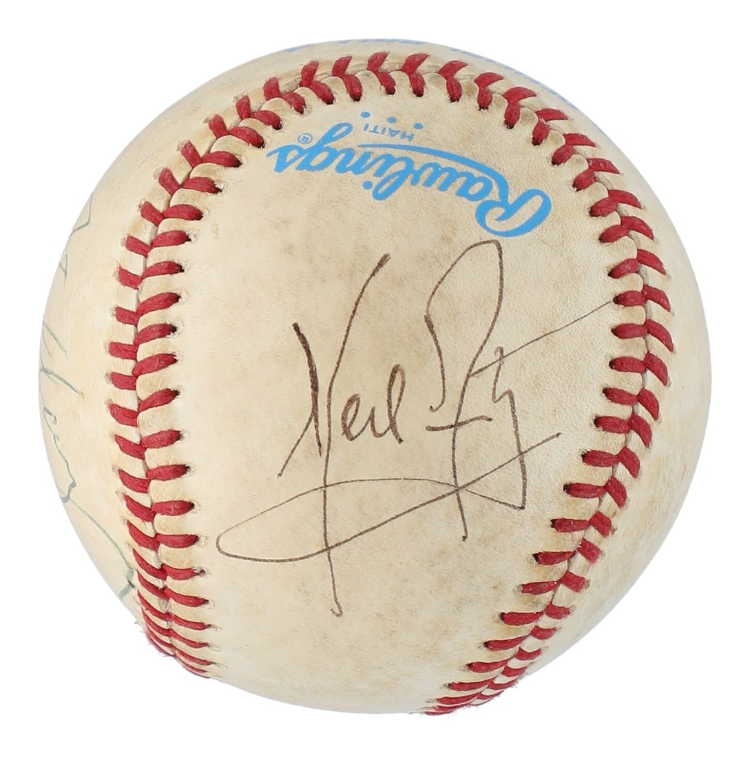 Neil Armstrong Signed Official American League Baseball PSA DNA Authentic: Neil Armstrong Signed Official American League Baseball PSA DNA Authentic This Official American League baseball, signed by Neil Armstrong, is a remarkable piece of sports and space history. The baseb
