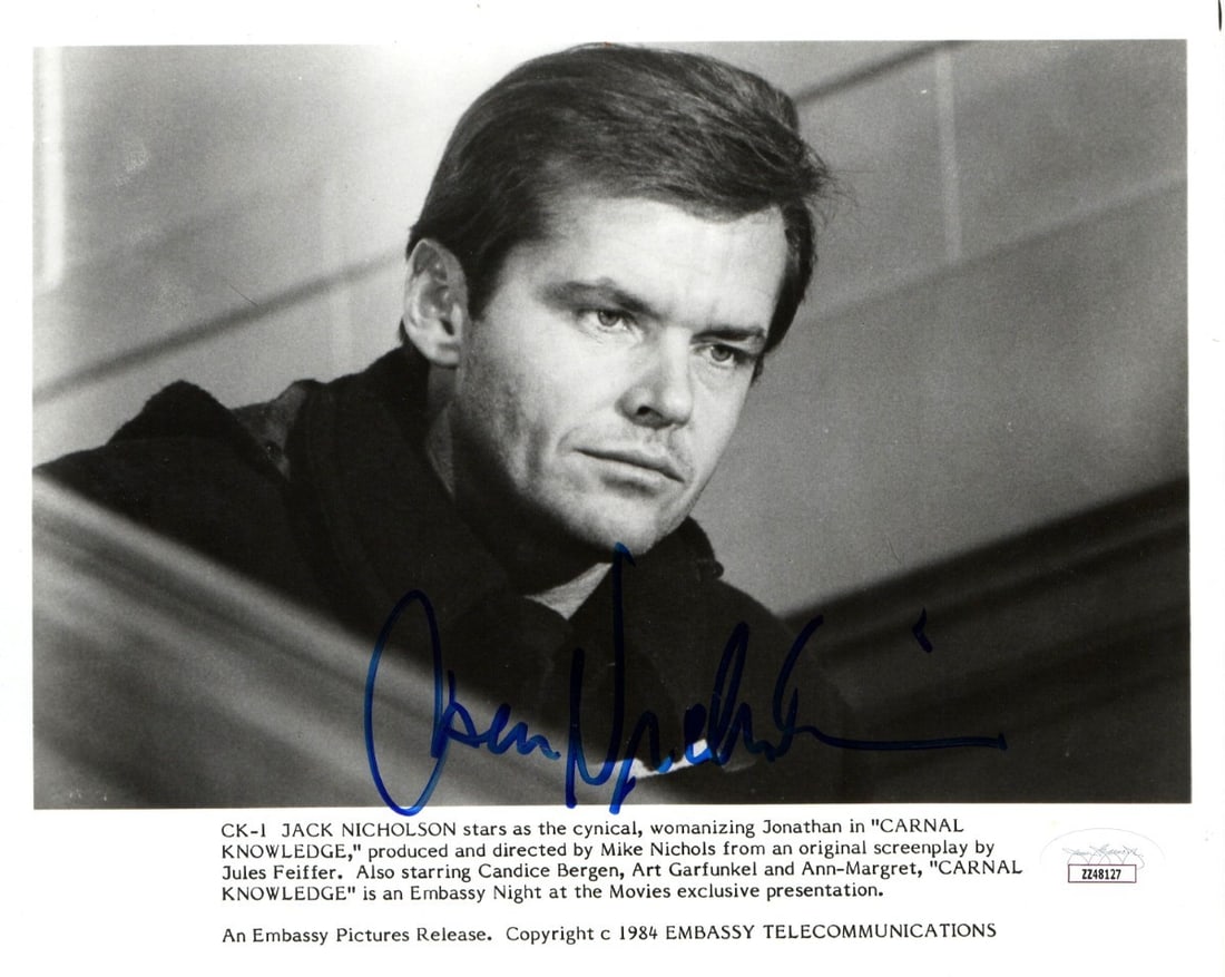 Jack Nicholson Autographed 8x10 Photograph With JSA Authentication (1 of 2)