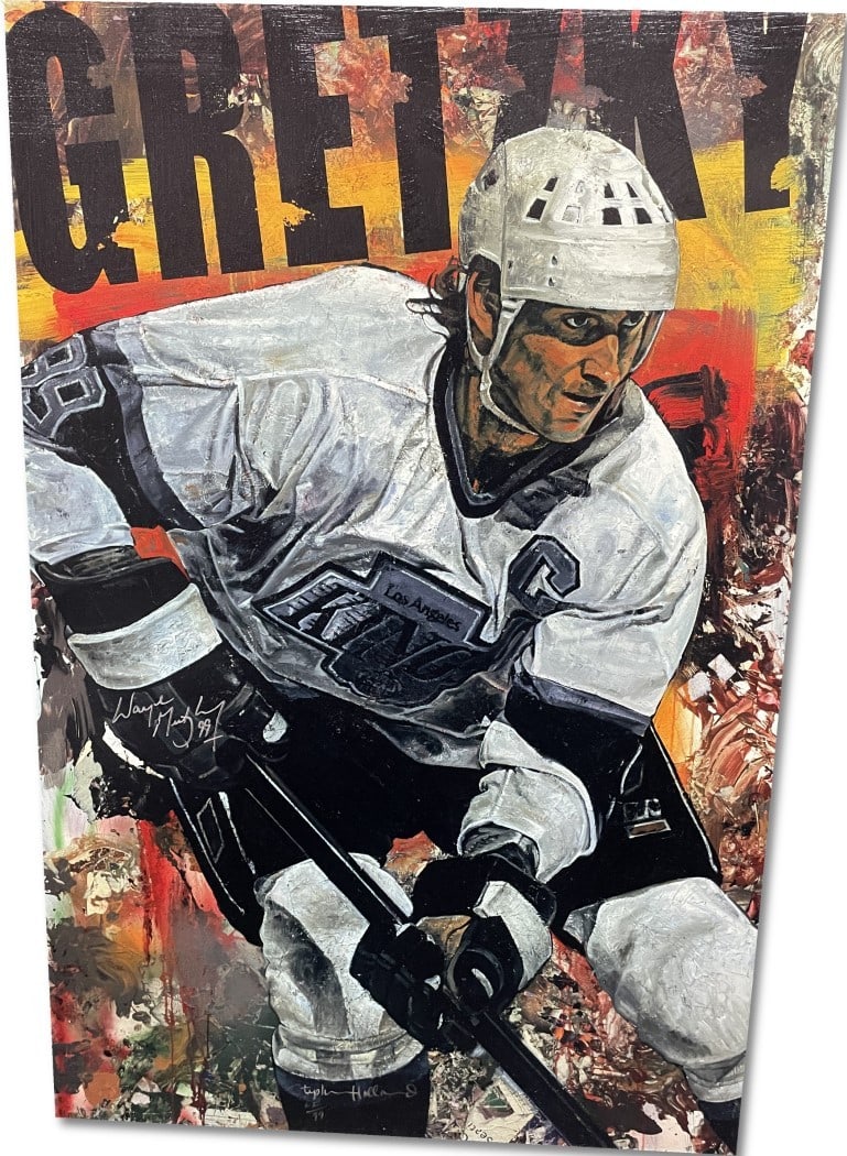 Wayne Gretzky Los Angeles Kings autographed Stephen Holland canvas 62 of 99 (1 of 4)