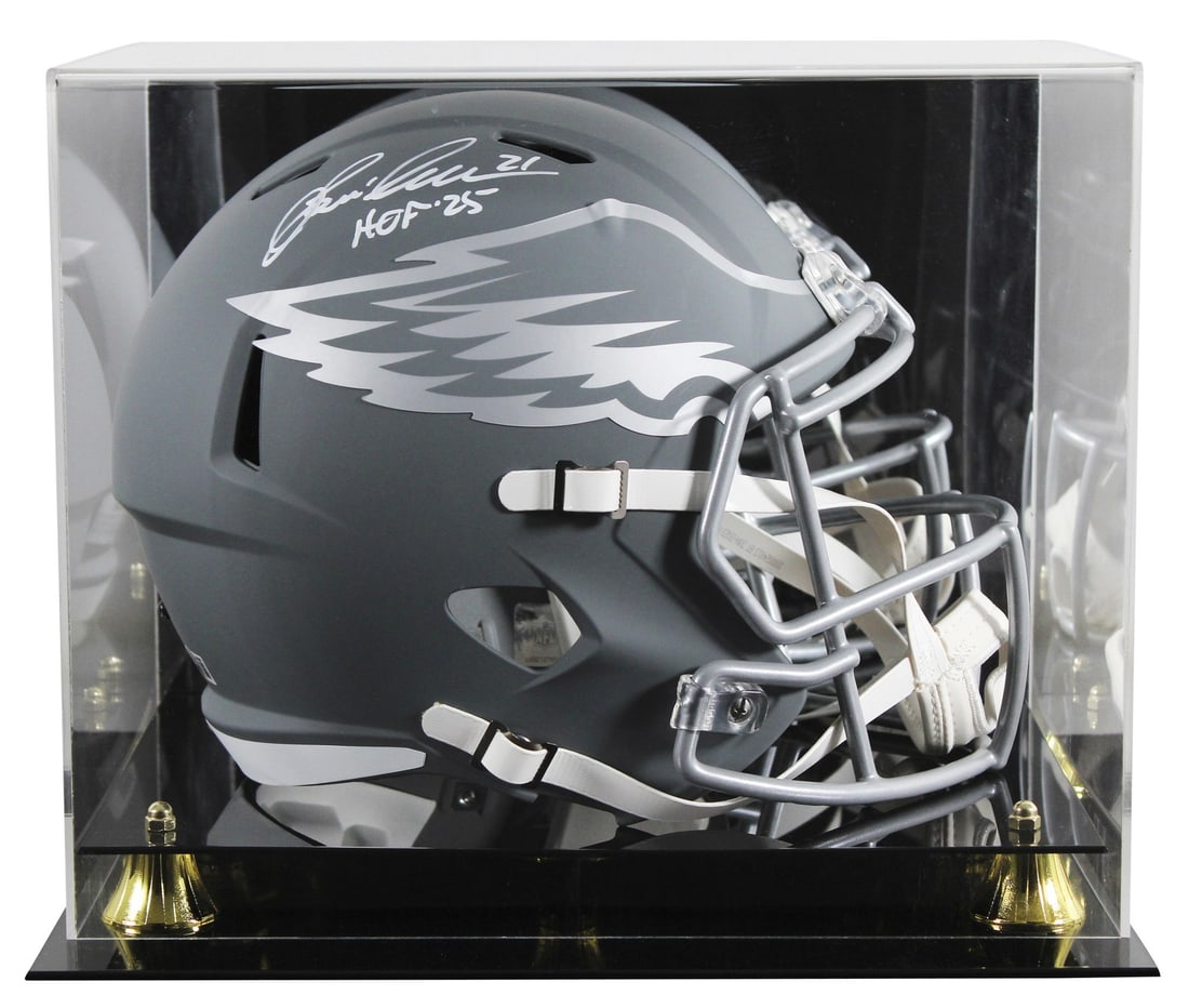 Eric Allen Signed Philadelphia Eagles Helmet HOF 25 with Beckett Authentication: Eric Allen Signed Philadelphia Eagles Helmet HOF 25 with Beckett Authentication This original autographed Philadelphia Eagles slate full-size speed replica helmet is personally signed by Eric Allen, f