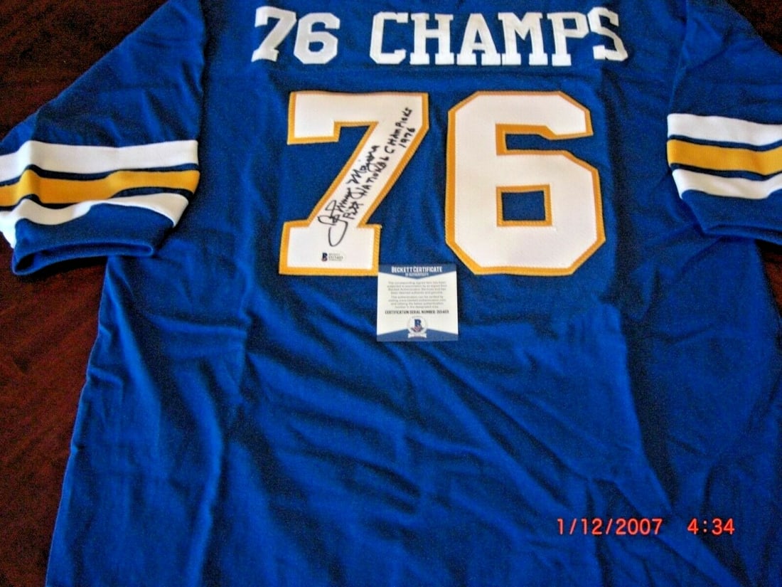 Signed Pittsburgh Panthers 1976 Champs Football Jersey Johnny Majors (1 of 3)