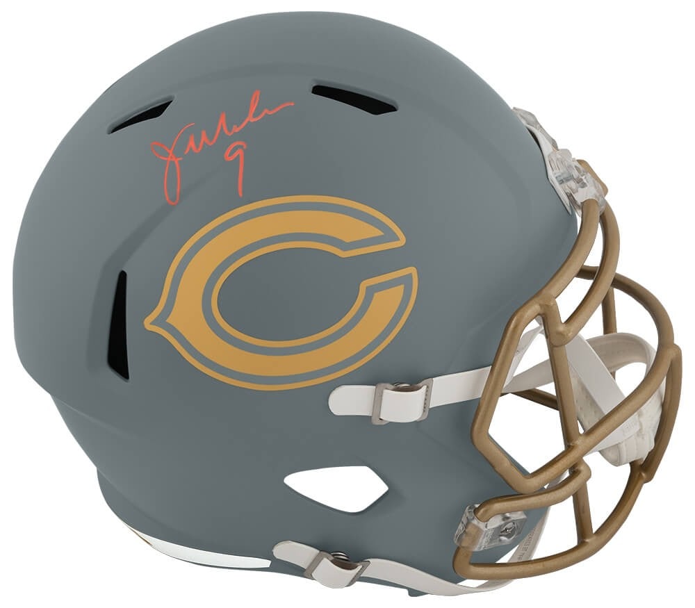 Jim McMahon Signed Chicago Bears Riddell Full Size Helmet with COA: Jim McMahon Signed Chicago Bears Riddell Full Size Helmet with COA This is a full-size speed replica helmet of Jim McMahon, featuring his signature, celebrating his legacy with the Chicago Bears. The 