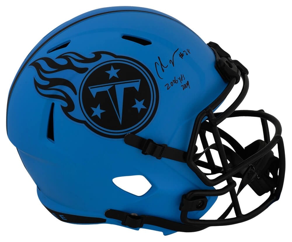 Chris Johnson Signed Titans RAVE Helmet with 2006 YDs Inscription (1 of 1)