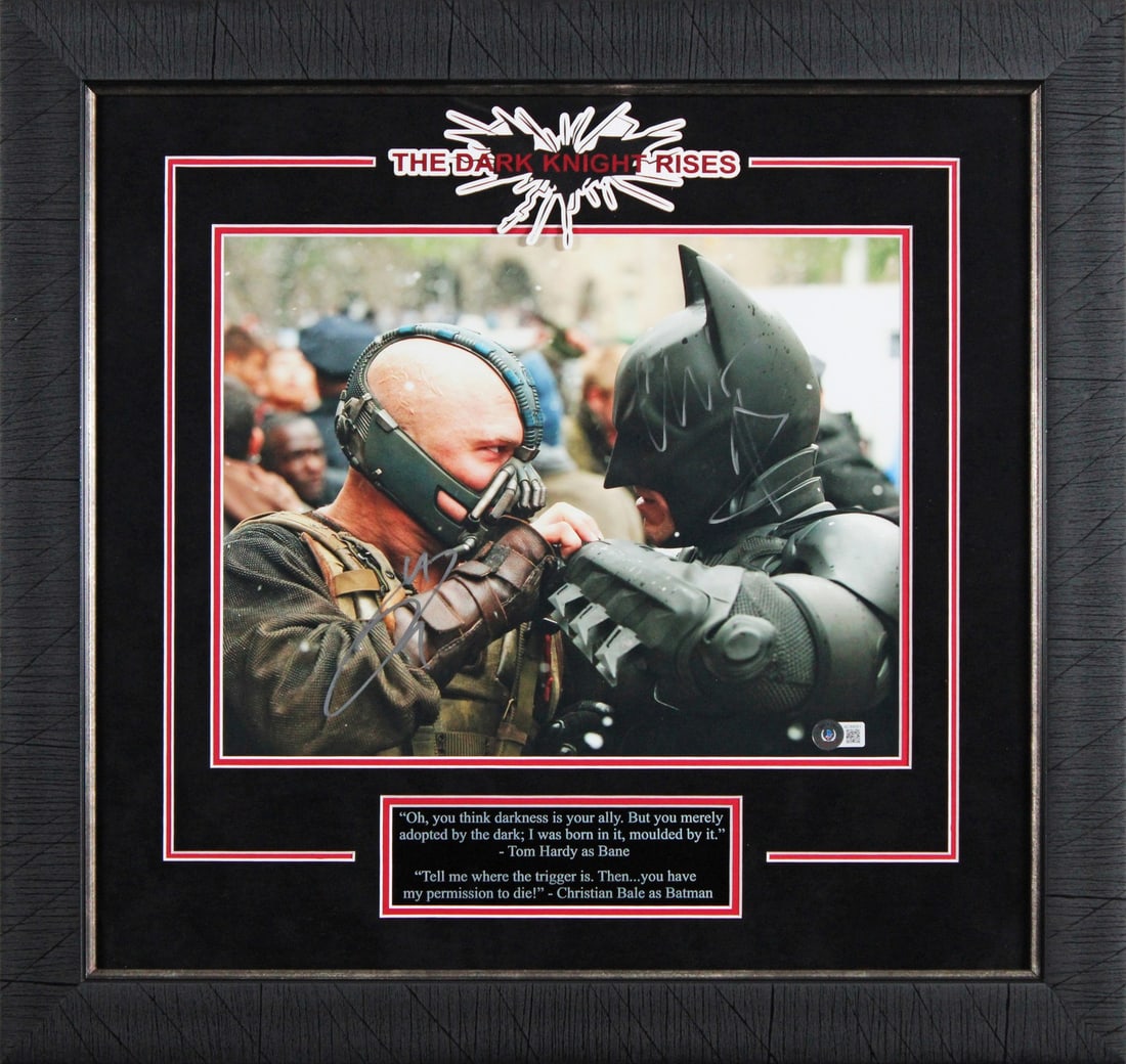 Framed 11x14 Batman The Dark Knight Rises autograph photo BAS (1 of 2)