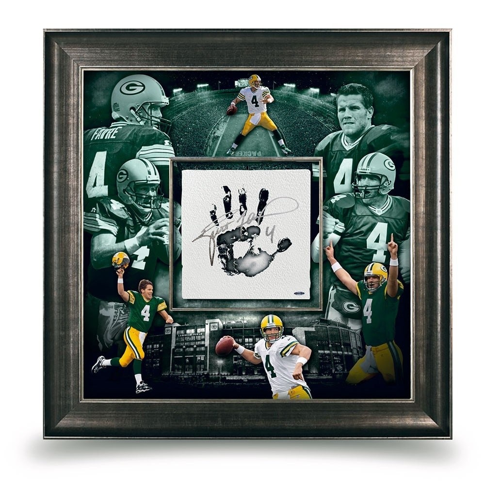 Brett Favre Limited Edition Signed 36x36 Tegata Photo Framed Packers: Brett Favre Limited Edition Signed 36x36 Tegata Photo Framed Packers Celebrate the legacy of Brett Favre with this stunning autographed 36X36 Tegata photo, beautifully framed and showcasing his iconic