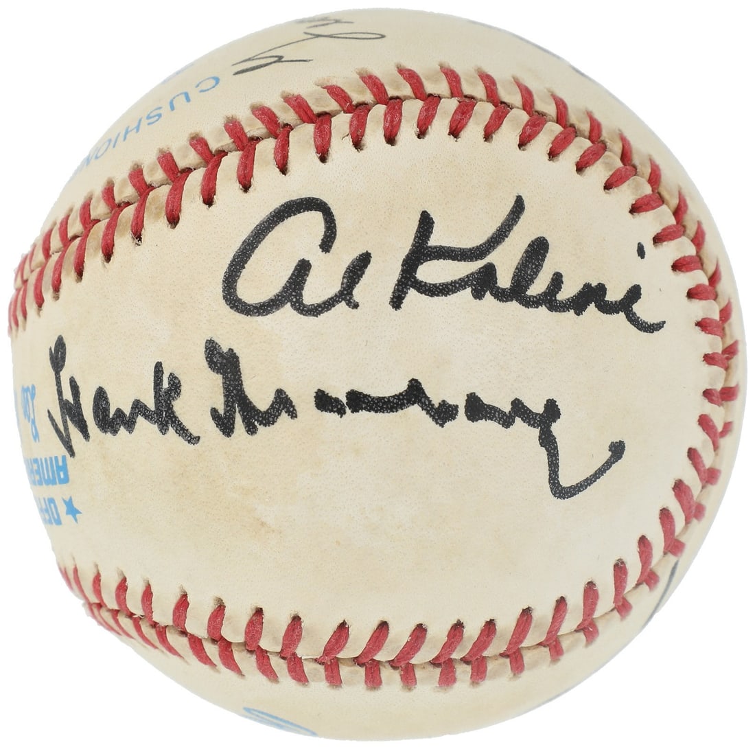 Detroit Tigers Hall of Famers Signed Baseball with JSA LOA: Detroit Tigers Hall of Famers Signed Baseball with JSA LOA This official American League MacPhail baseball features the signatures of six Detroit Tigers Hall of Famers, including Hank Greenberg, Charl