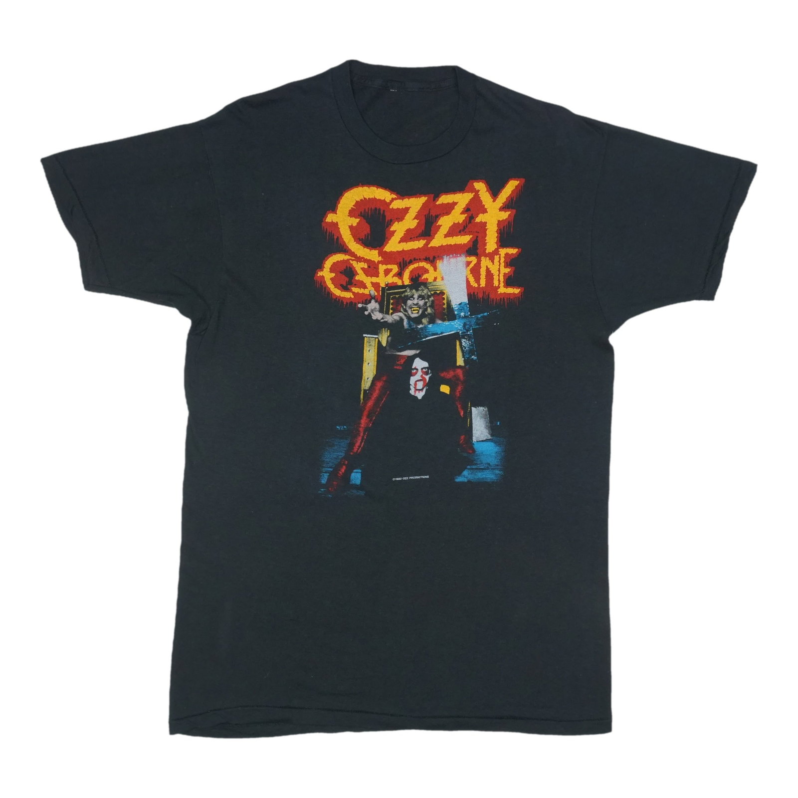 Vintage 1982 Ozzy Osbourne Speak Of The Devil Black Cotton T Shirt: Vintage 1982 Ozzy Osbourne Speak Of The Devil Black Cotton T Shirt This original vintage 1982 Ozzy Osbourne Speak Of The Devil shirt features front and back graphics. Made from 100% cotton, it is a tr