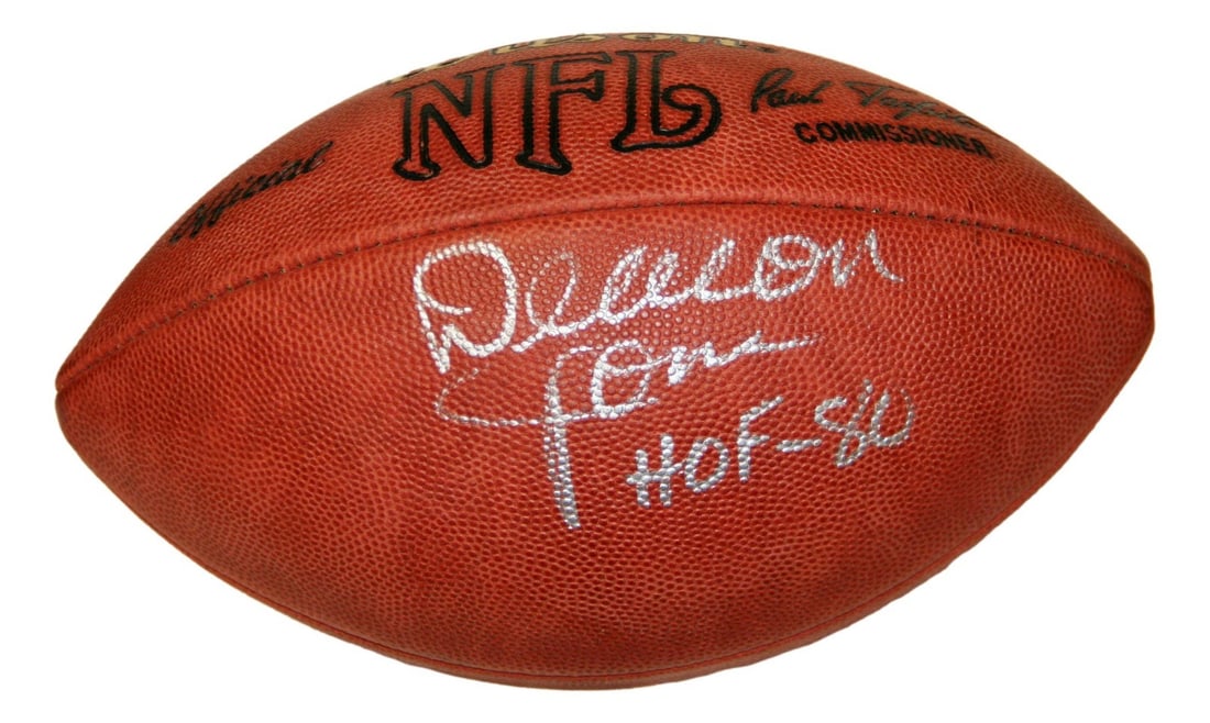 Deacon Jones Signed NFL Football Los Angeles Rams JSA Authenticated: Deacon Jones Signed NFL Football Los Angeles Rams JSA Authenticated This is an officially licensed NFL leather game football, autographed by the legendary Deacon Jones. A must-have for any football fa