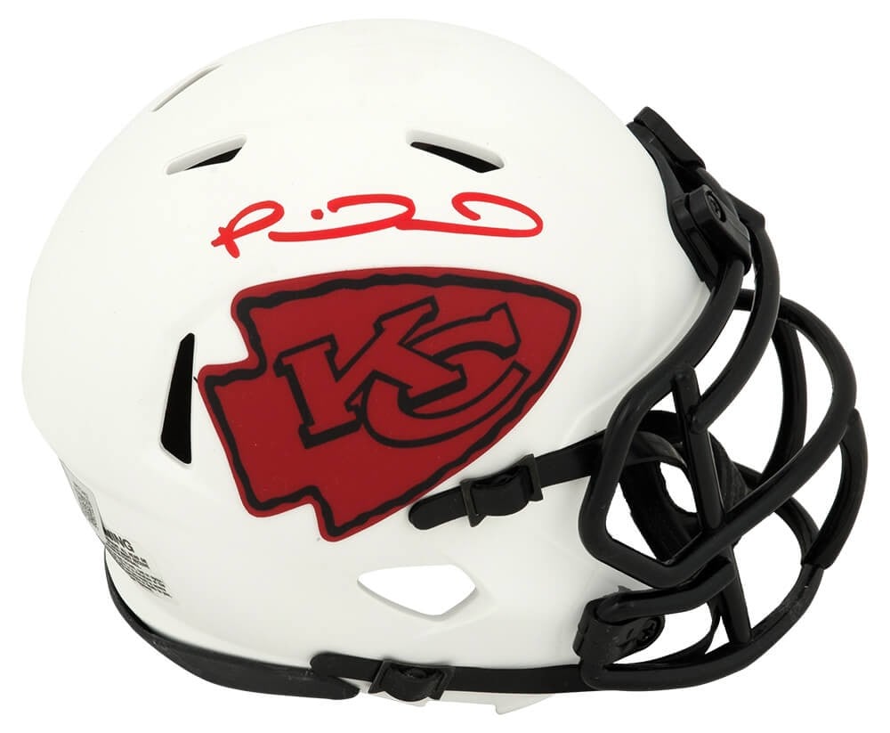 Patrick Mahomes Signed Chiefs Lunar Eclipse Mini Helmet Beckett COA: Patrick Mahomes Signed Chiefs Lunar Eclipse Mini Helmet Beckett COA This is a signed Patrick Mahomes Kansas City Chiefs Lunar Eclipse Riddell mini helmet, an excellent collectible for NFL fans. The he