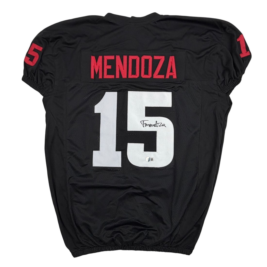 Fernando Mendoza signed Indiana Hoosiers black custom XL jersey Beckett COA: Fernando Mendoza signed Indiana Hoosiers black custom XL jersey Beckett COA This custom black Indiana Hoosiers jersey is autographed by Fernando Mendoza and comes authenticated by Beckett Grading Serv