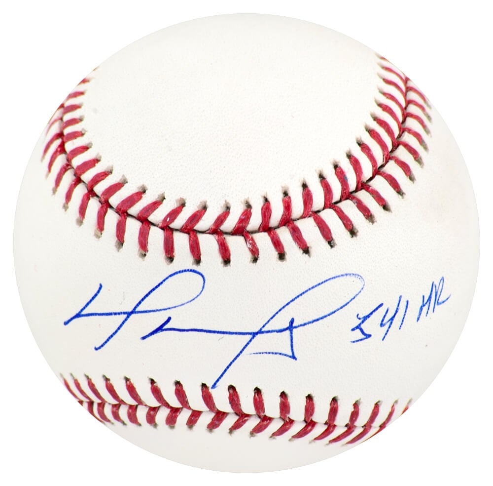 David Ortiz Signed Rawlings MLB Baseball Beckett COA 541 HRs: David Ortiz Signed Rawlings MLB Baseball Beckett COA 541 HRs This official Rawlings MLB baseball is signed by David Ortiz, the legendary Boston Red Sox player, and features the inscription '541 HRs'. 