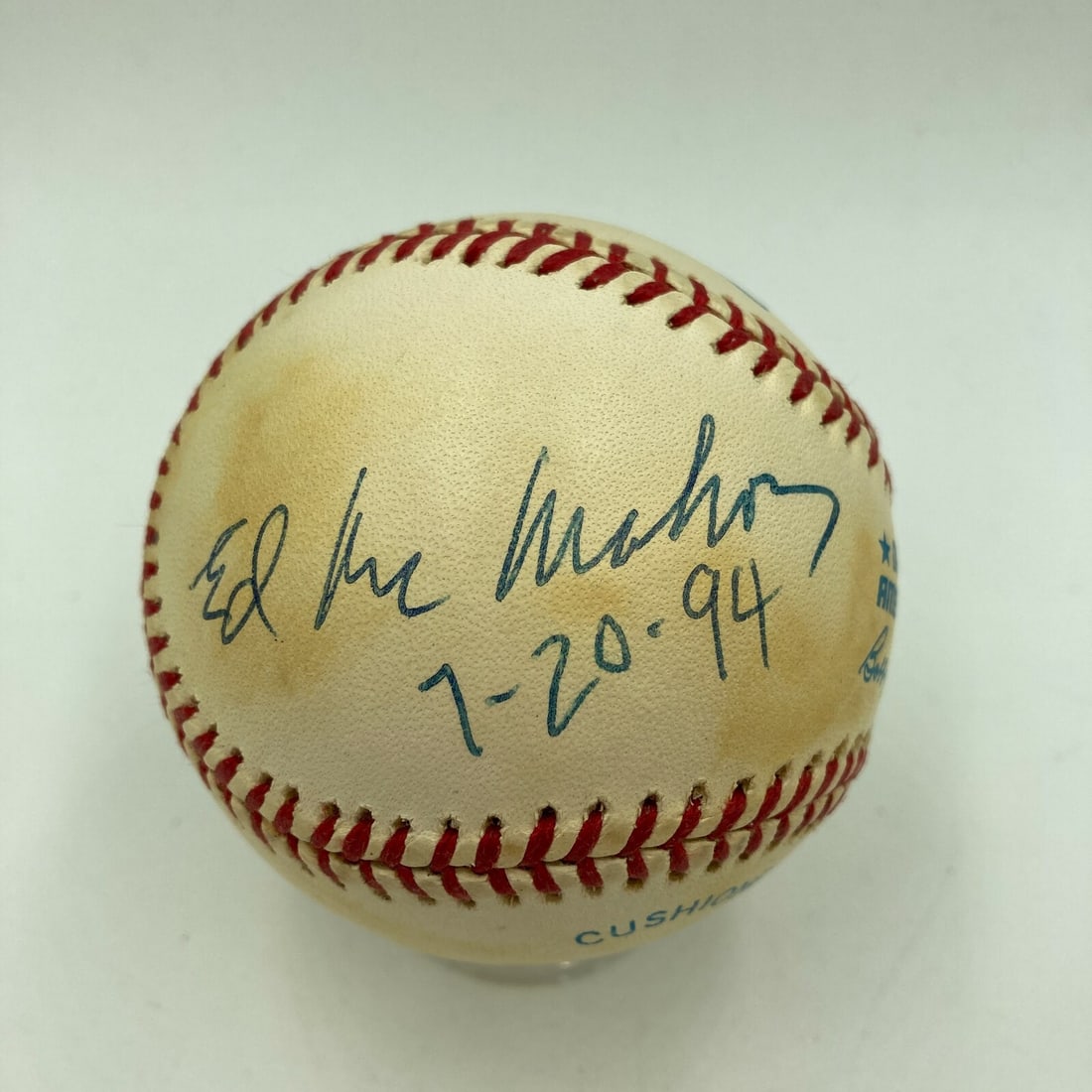 Major League Baseball Autographed by Ed McMahon with JSA Authentication: Major League Baseball Autographed by Ed McMahon with JSA Authentication This official Major League Baseball has been signed by Ed McMahon, the well-known movie star and television personality. The aut