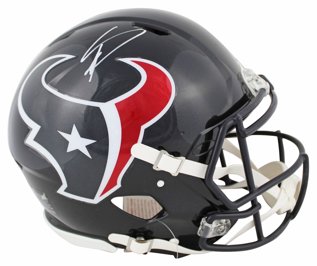 Stefon Diggs Signed Houston Texans Full Size Speed Helmet BAS Authenticated (1 of 3)