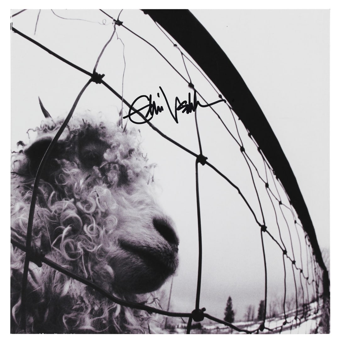 Eddie Vedder Signed Pearl Jam Vs Album Cover Auto 10 BAS Certified: Eddie Vedder Signed Pearl Jam Vs Album Cover Auto 10 BAS Certified This is an authentic signed album cover of Pearl Jam's 'Vs.' personally signed by Eddie Vedder. The album cover has been graded as Ge