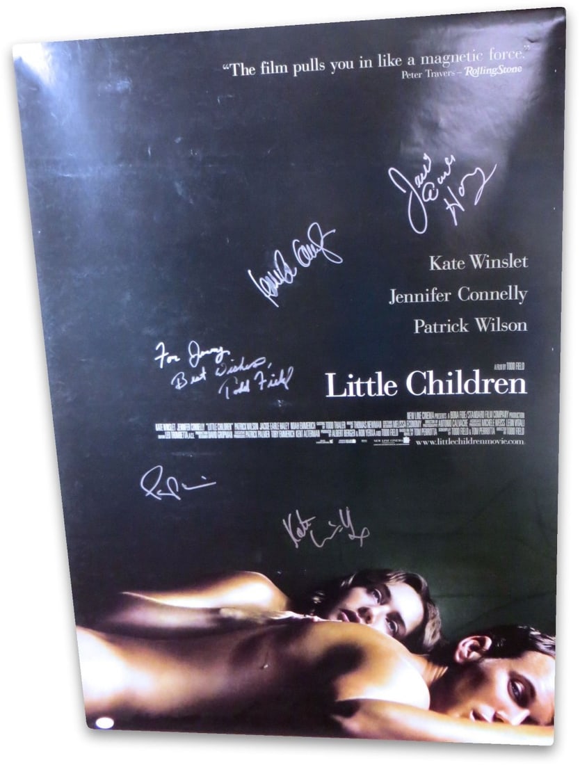 Little Children Cast Autographed Poster Winslet Wilson Haley JSA Certified: Little Children Cast Autographed Poster Winslet Wilson Haley JSA Certified This original poster from the film 'Little Children' features authentic signatures from the cast, including Kate Winslet, Jac