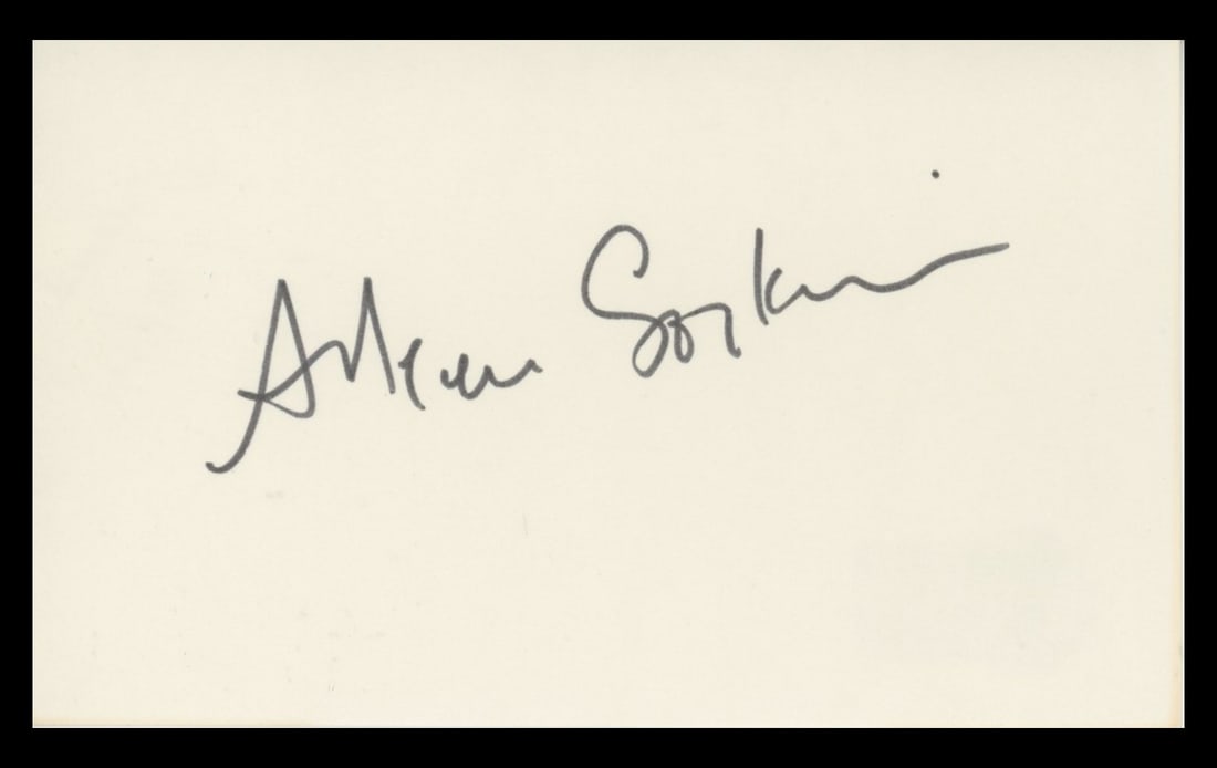 Arleen Sorkin Signed 3x5 Index Card Beckett Authenticated Days of Our Lives: Arleen Sorkin Signed 3x5 Index Card Beckett Authenticated Days of Our Lives This is an original 3x5 index card personally signed by Arleen Sorkin from Days of Our Lives. The autograph has been