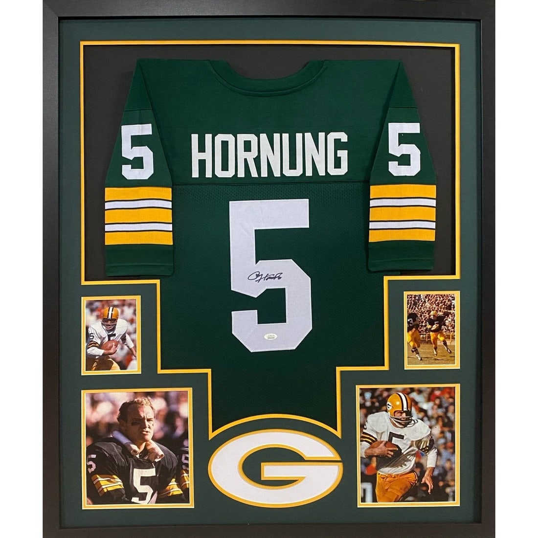 Paul Hornung Signed Framed Jersey JSA Authenticated Green Bay Packers (1 of 3)