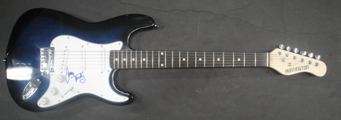 Electric Guitar Signed by Jimmy Thackery JSA Authenticated Autograph: Electric Guitar Signed by Jimmy Thackery JSA Authenticated Autograph This electric guitar is signed by country star Jimmy Thackery and has been authenticated by James Spence Authentication (JSA). It i