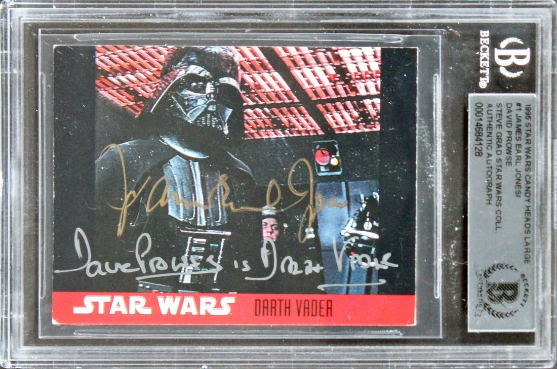 James Earl Jones David Prowse Signed 1995 Star Wars CHL #1 Card Beckett Authenticated (1 of 2)