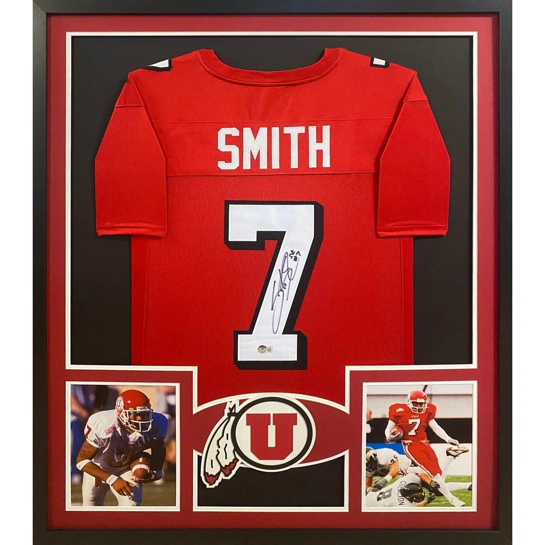Framed Utah Jersey Signed by Steve Smith with Beckett Authentication (1 of 2)