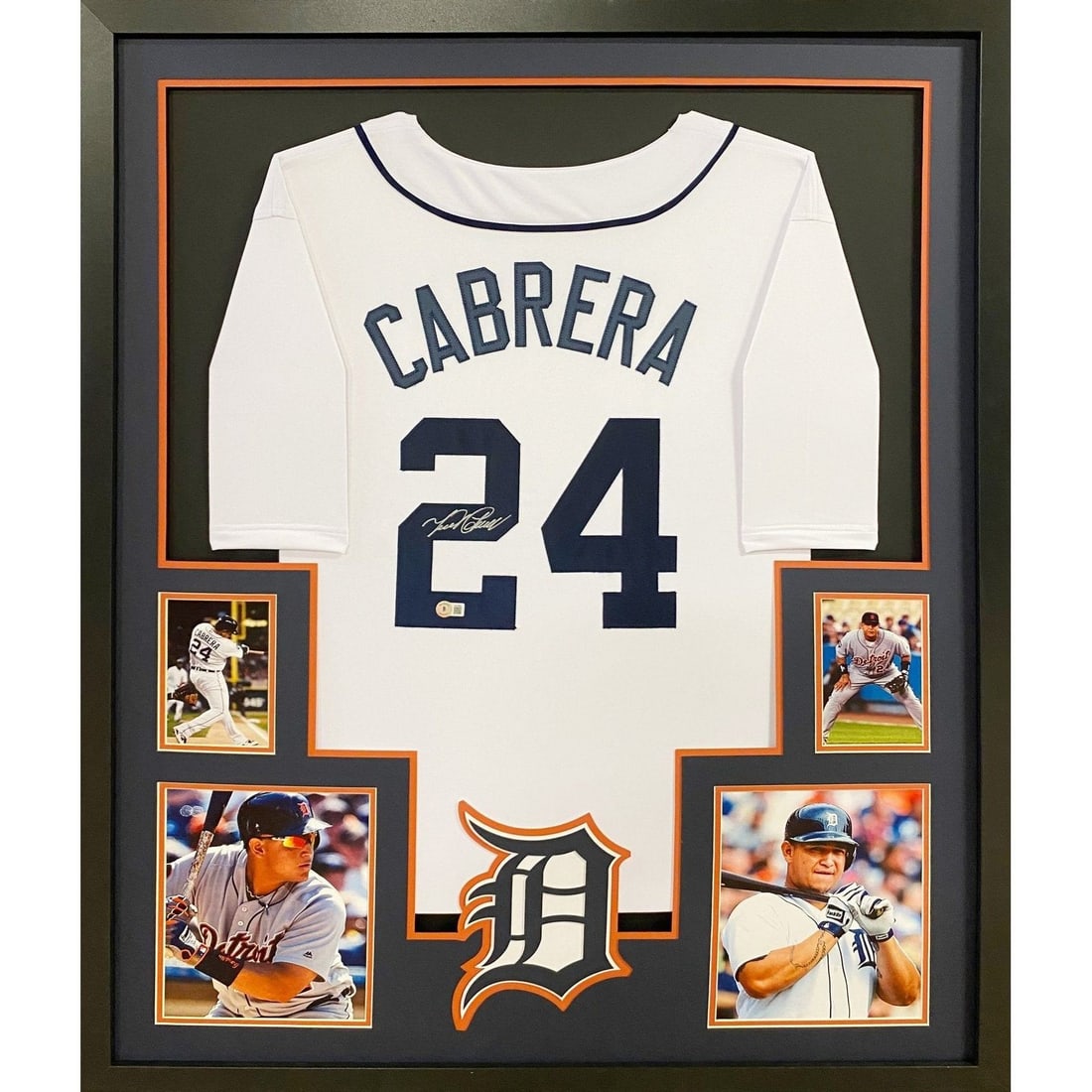 Miguel Cabrera Framed Signed Jersey Detroit Tigers Beckett Authenticated: Miguel Cabrera Framed Signed Jersey Detroit Tigers Beckett Authenticated This item features an autographed Miguel Cabrera framed jersey, expertly authenticated by Beckett, a leader in sports memorabil