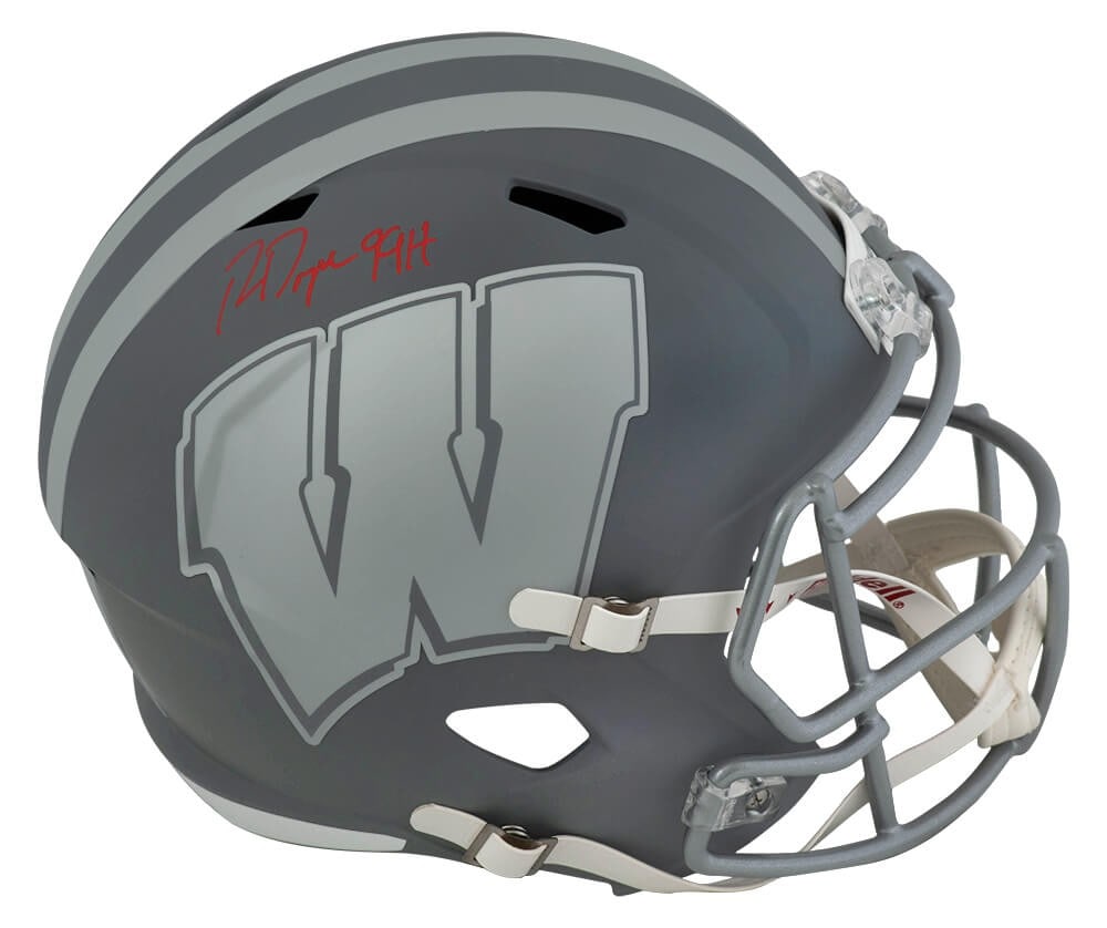 Ron Dayne Signed Wisconsin Badgers Riddell Helmet with 99H Inscription COA (1 of 1)