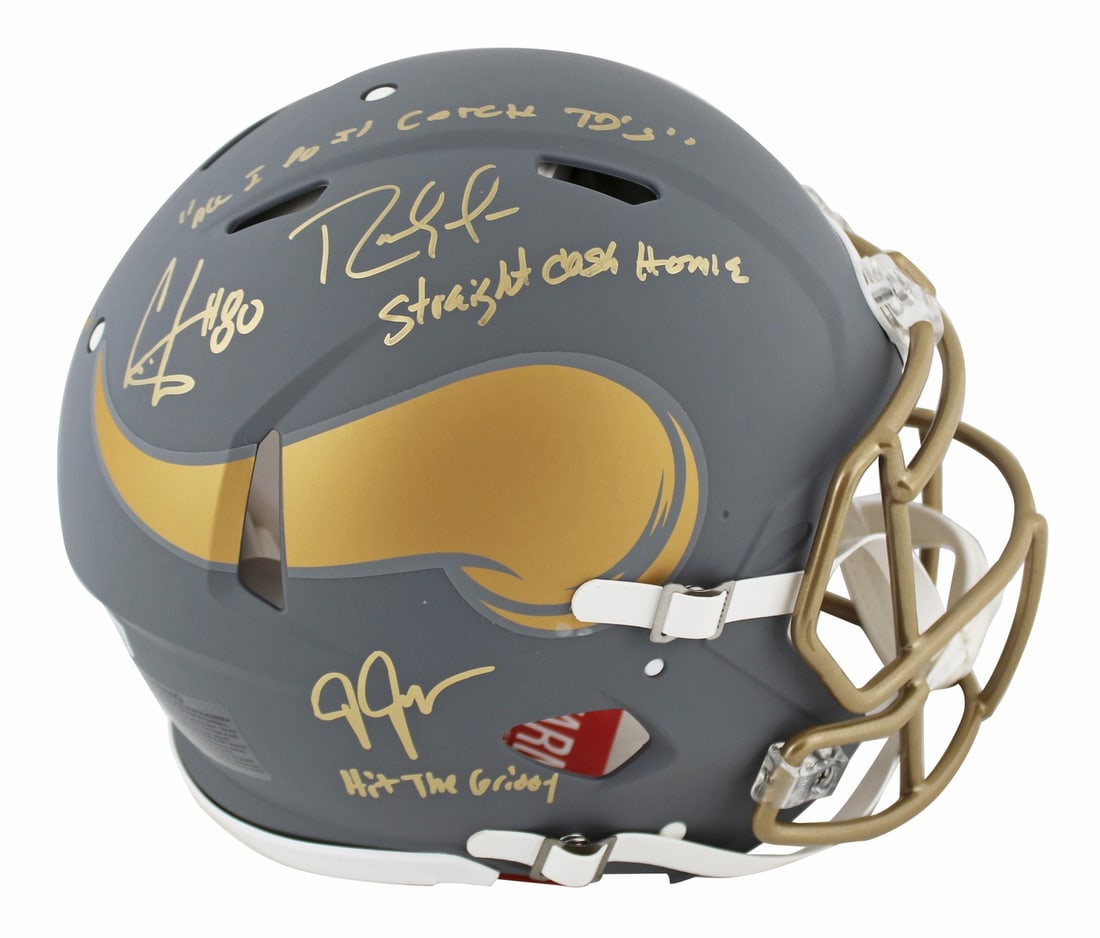 Minnesota Vikings Full Size Helmet Signed by Jefferson Moss Carter Beckett Authenticated (1 of 3)