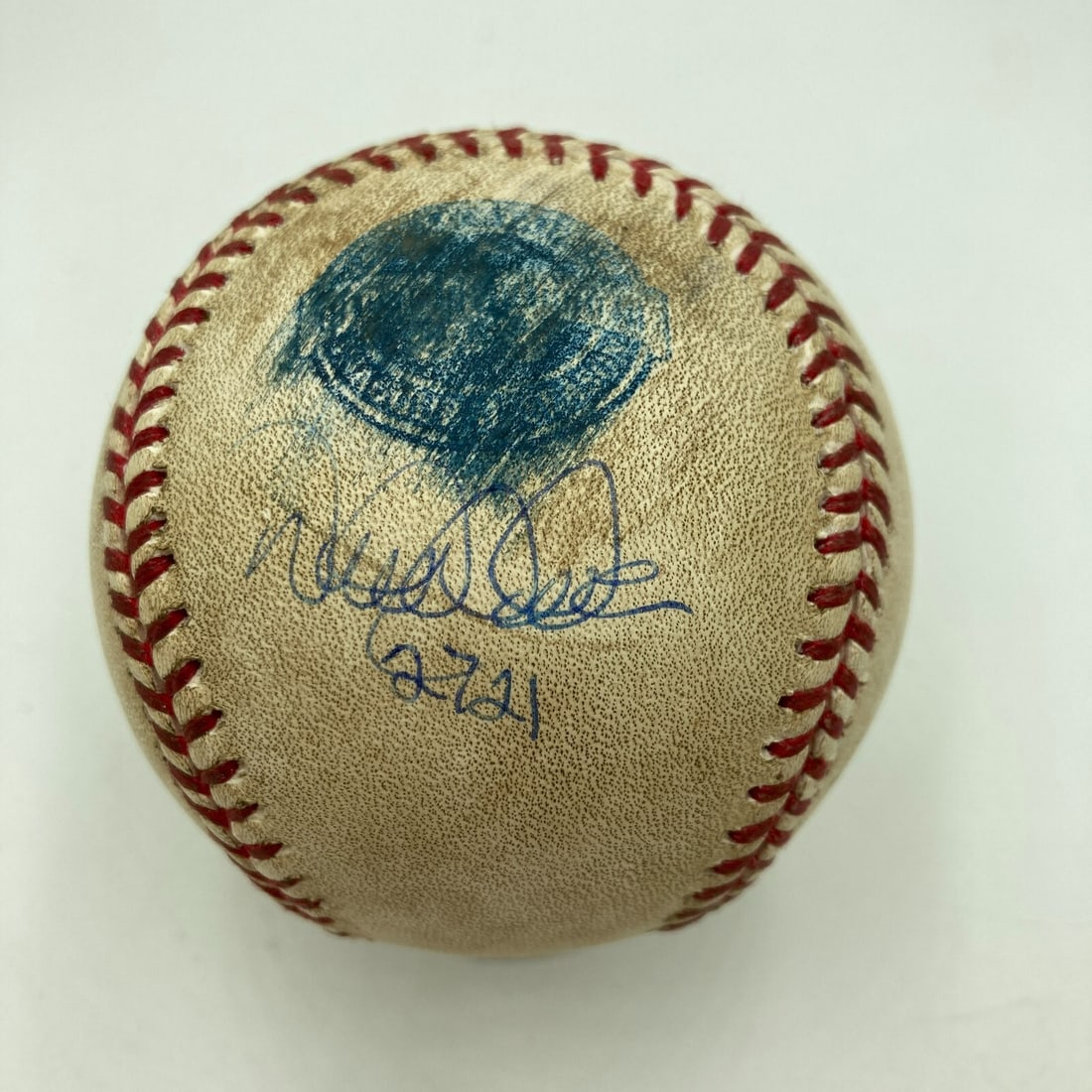Derek Jeter Signed Game Used Baseball 2721 MLB Steiner COA (1 of 8)
