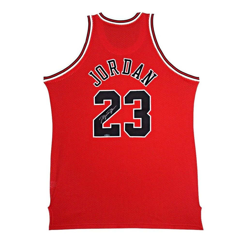 Michael Jordan Autographed Chicago Bulls Jersey 1997-98 Upper Deck (1 of 4)