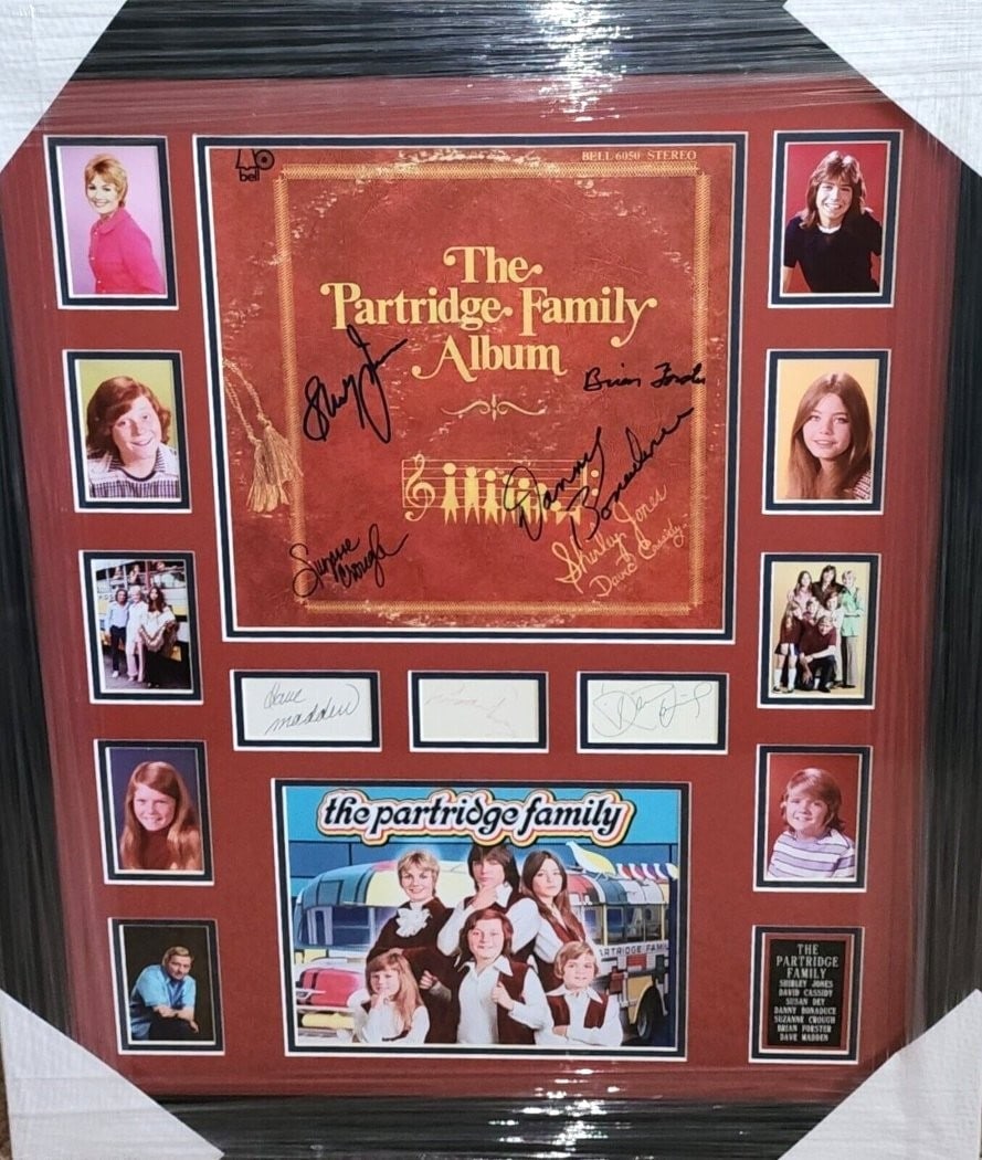 Framed Partridge Family Cast Autograph Collage Beckett Authenticated 26" x 32" (1 of 4)