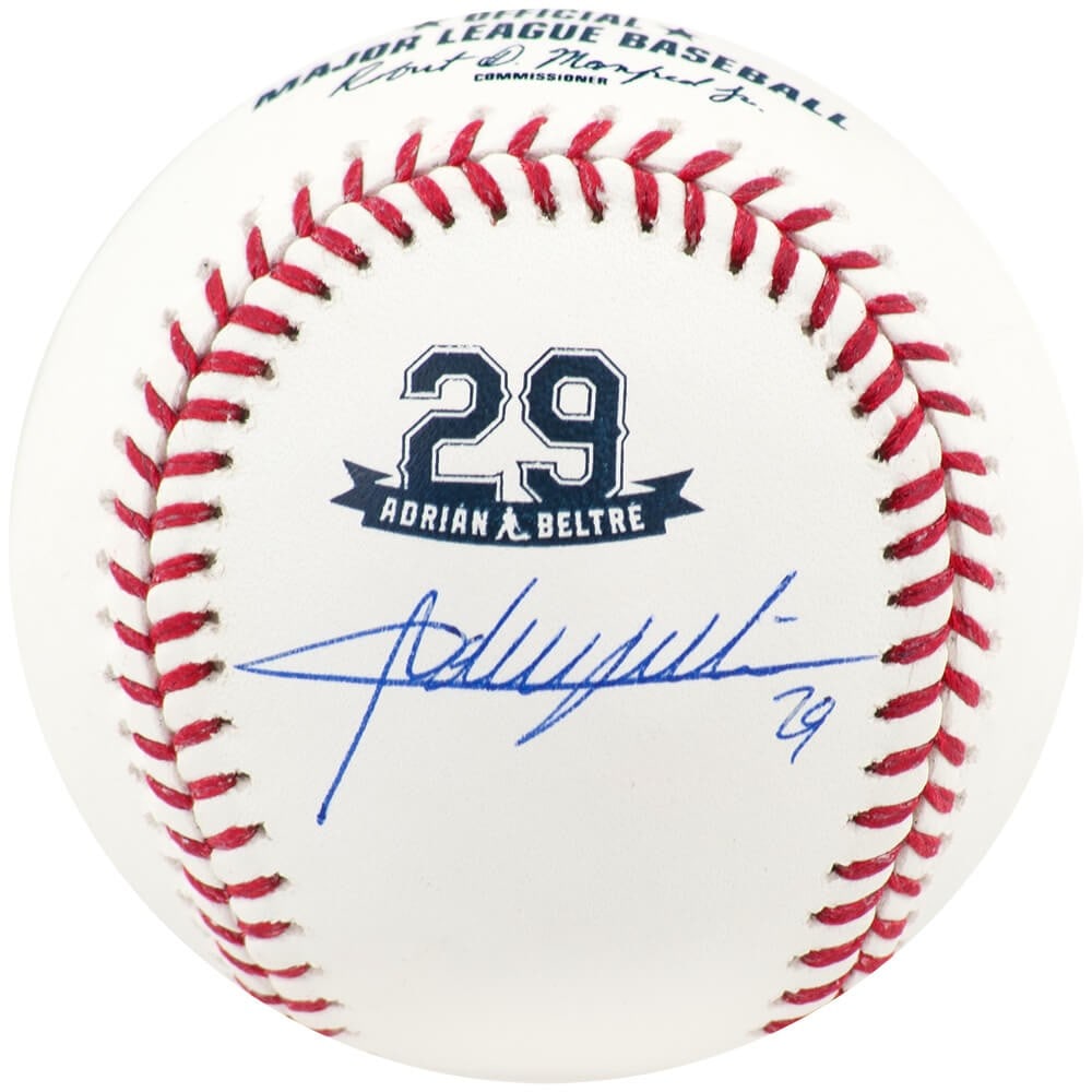 Adrian Beltre Signed Rawlings MLB Retirement Logo Baseball JSA COA (1 of 1)