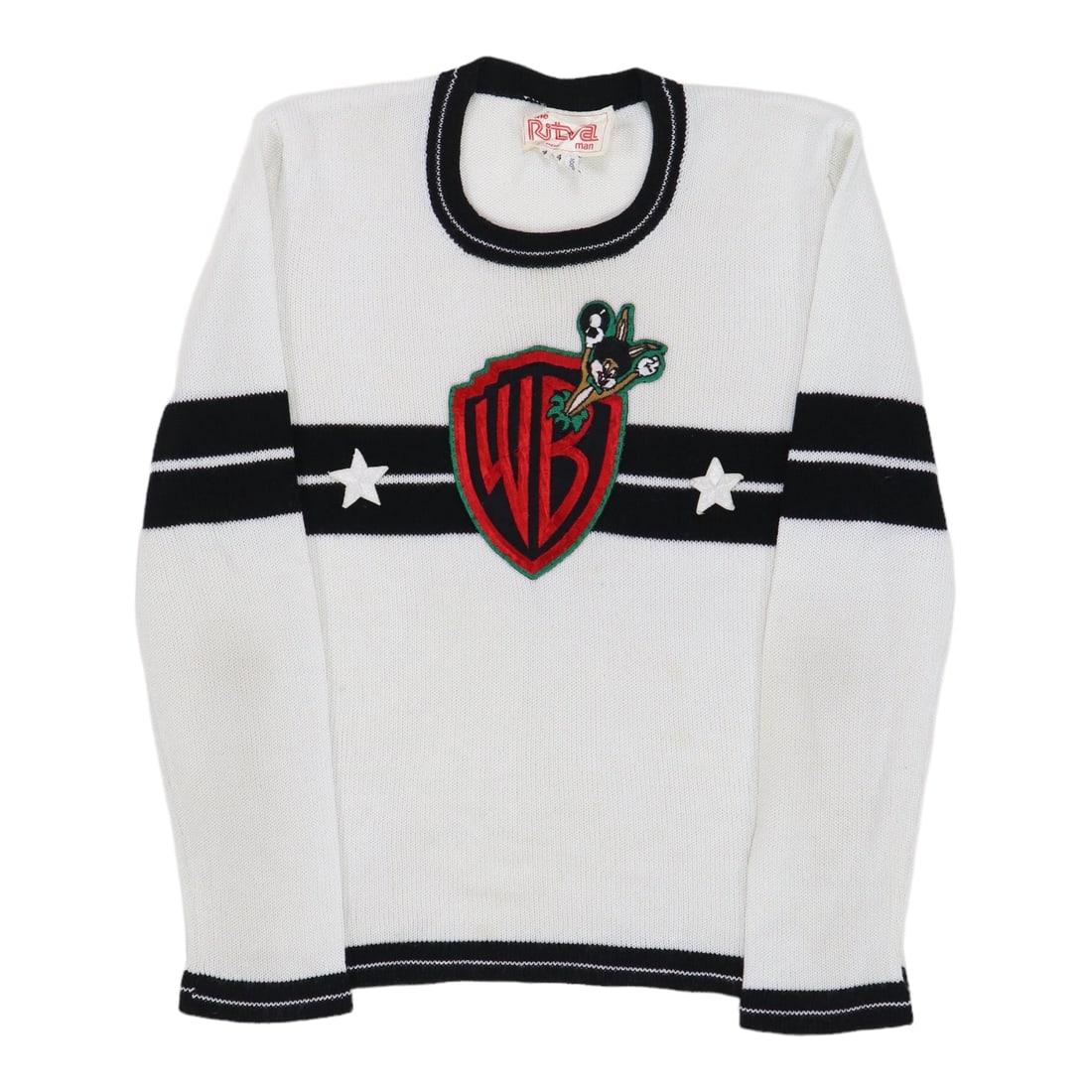 Vintage 1970s Warner Brothers Ritva Man Cotton Sweatshirt White: Vintage 1970s Warner Brothers Ritva Man Cotton Sweatshirt White This original vintage 1970s Warner Brothers Ritva Man sweater sweatshirt is a true representation of the era, not a modern reproduction.