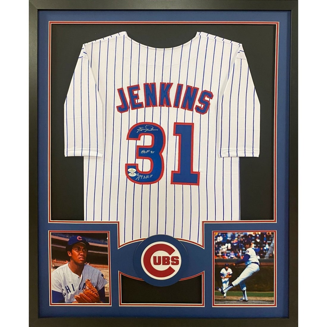 Fergie Jenkins Autographed Framed Jersey PSA/DNA Chicago Cubs: Fergie Jenkins Autographed Framed Jersey PSA/DNA Chicago Cubs This beautifully framed jersey features the autograph of Fergie Jenkins, the renowned Chicago Cubs pitcher. Authenticated by PSA/DNA, a le